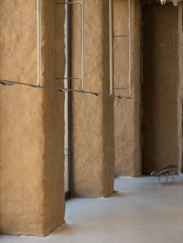 Tube cutout shelving, rails and racks developed and produced by ErtlundZull. Designed by Thorben Groeble with B+ for the Trussardi Flagship store in Milan, Italy. ErtlundZull