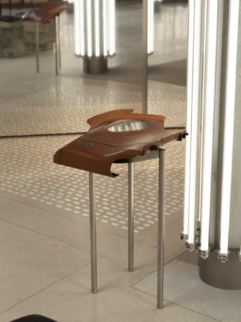 Displays made from repurposed car parts developed and produced by ErtlundZull. Designed by Thorben Gröbel for the Trussardi Flagship store in Milan, Italy. ErtlundZull