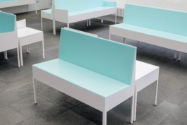 Martin Luther Hospital emergency room designed by ErtlundZull with Studio Loes. Production by ErtlundZull. Image by Studio Bowie, 2021. ErtlundZull