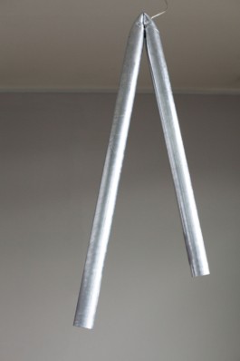 A round table with smoke glass top, a curved galvanized steel staircase and crashed ceiling light for Bus Group Studio, Berlin 2019. Design by ErtlundZull and Atelier Fanelsa. Photo by ErtlundZull and Atelier Fanelsa. ErtlundZull