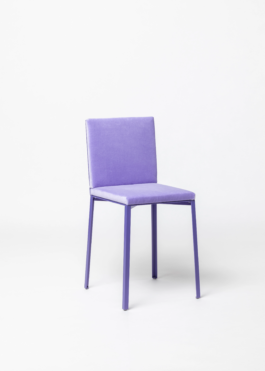 Purple Chair designed by ErtlundZull and Sam Chermayeff Office, Upholstery by Ayscha Omar, Development and production by ErtlundZull. ErtlundZull