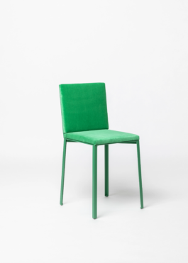Green Chair designed by ErtlundZull and Sam Chermayeff Office, Upholstery by Ayscha Omar, Development and production by ErtlundZull. ErtlundZull